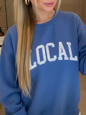 LOCAL Graphic Crewneck Sweater - Blue